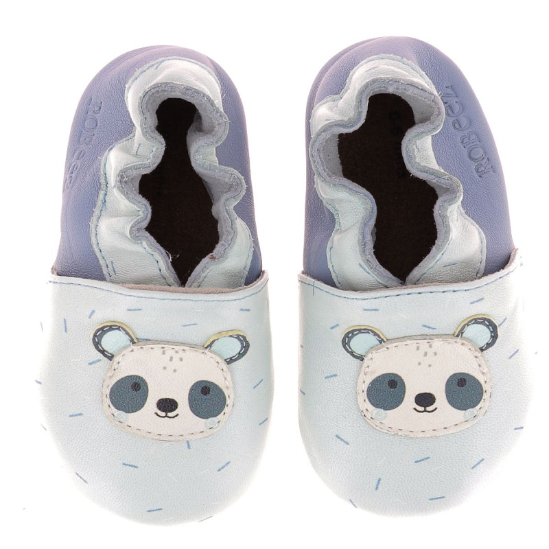 Robeez Robeez Chaussons Panda Master Bleu Ciel