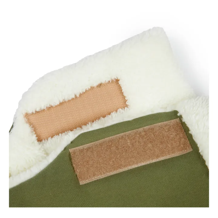 Nobodinoz Moufles pour poussette en coton bio | Vert kaki