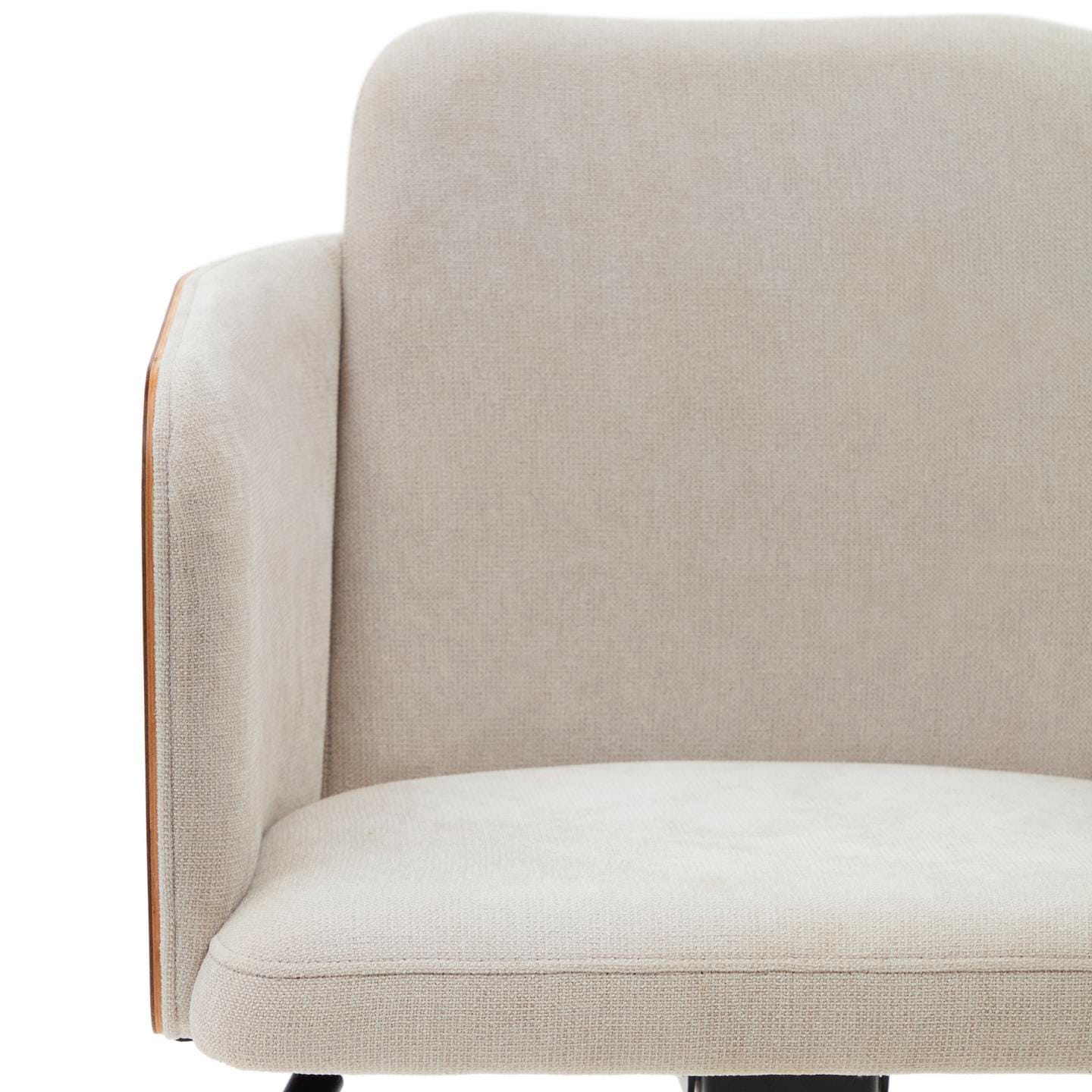 Kave Home Schreibtischdrehstuhl MADAI beige/braun/schwarz