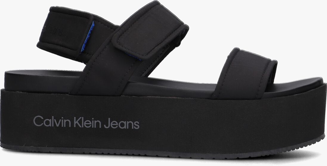 CALVIN KLEIN zwarte calvin klein sandalen flatform sandal softny
