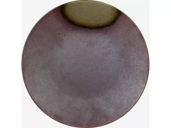 HABITAT - Assiette plate en porcelaine - 27 cm - Prune (Lot de 4) - Thelma