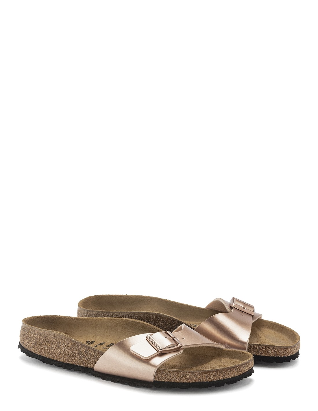 birkenstock claquettes femme madrid metallic copper rose gold