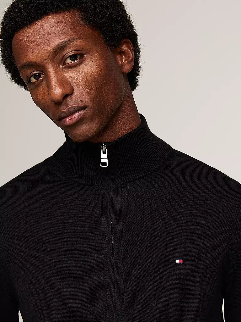TOMMY HILFIGER Sweatjacke schwarz