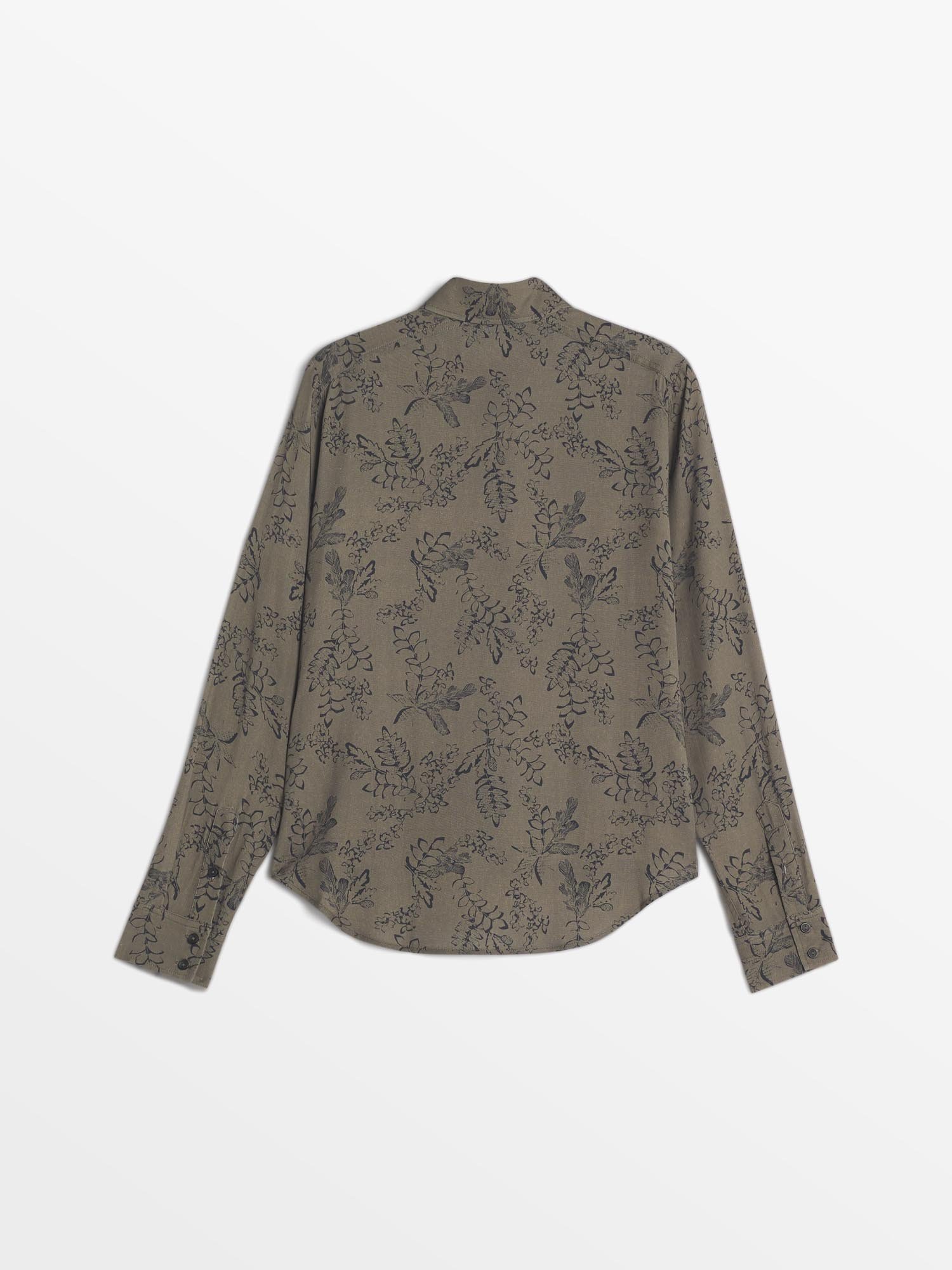 Chemise Femme Motif Floral Kaki