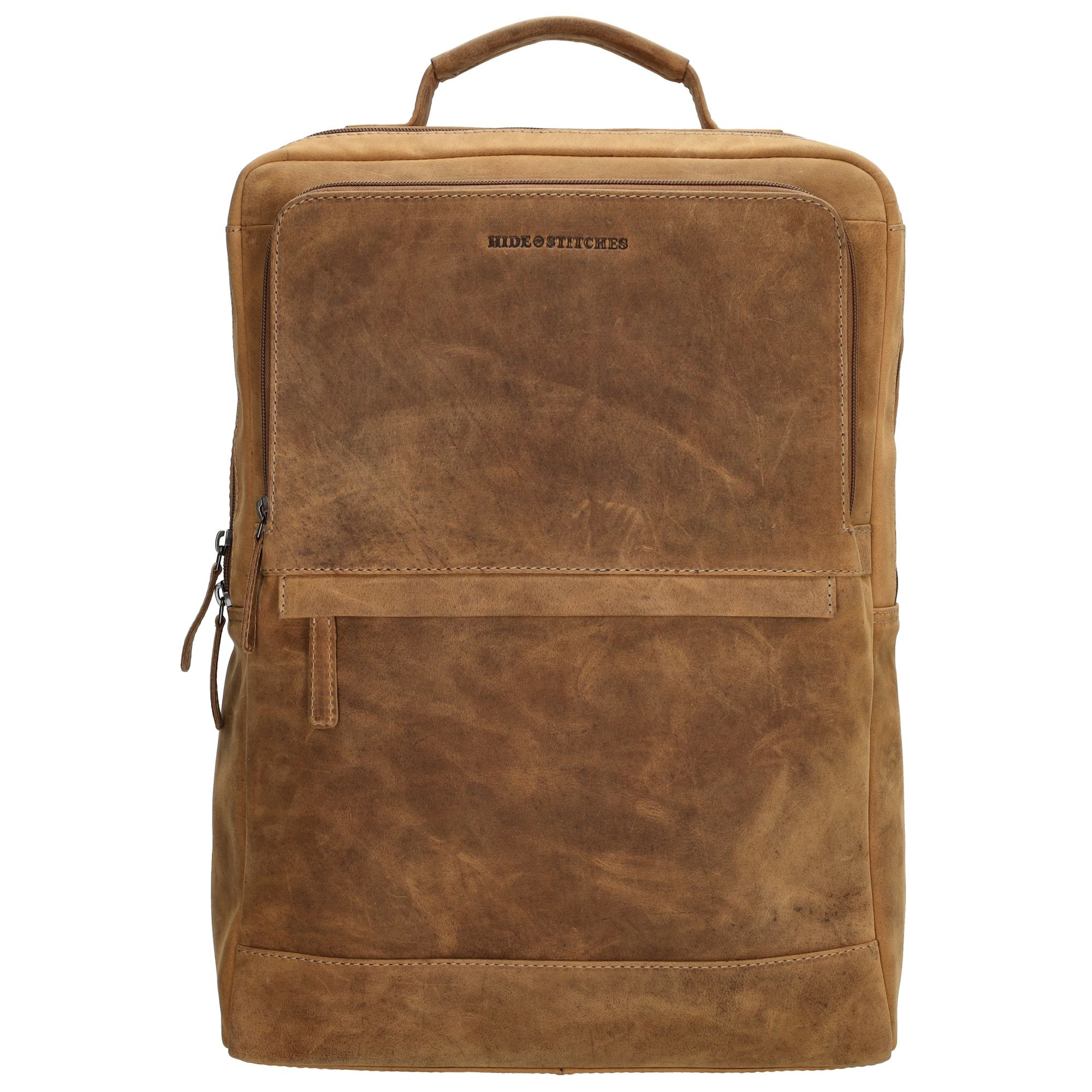 Hide & Stitches Idaho Rugzak Vierkant 15,6 inch Bruin