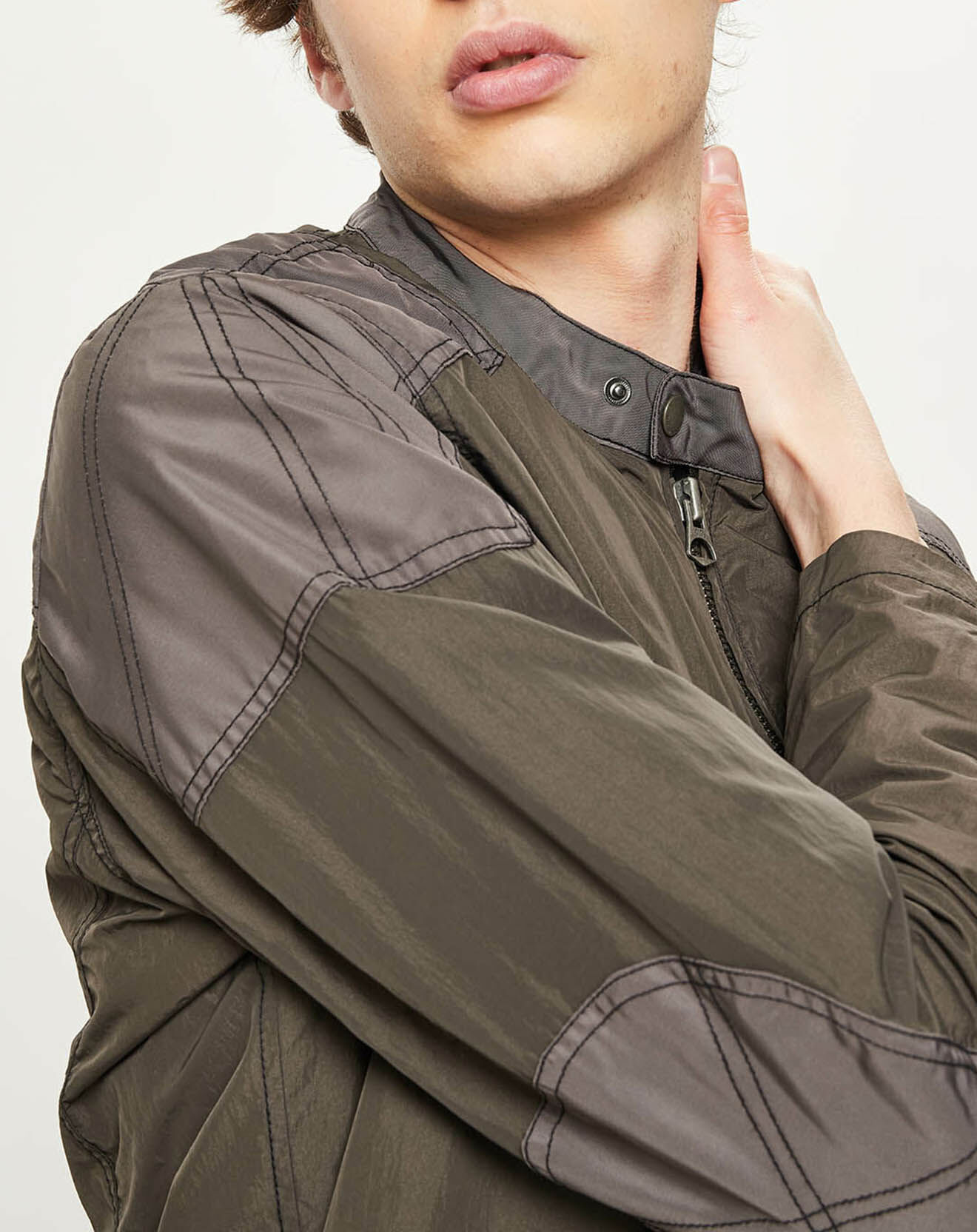 Pepe Jeans Blouson Motard Nylon marron/gris