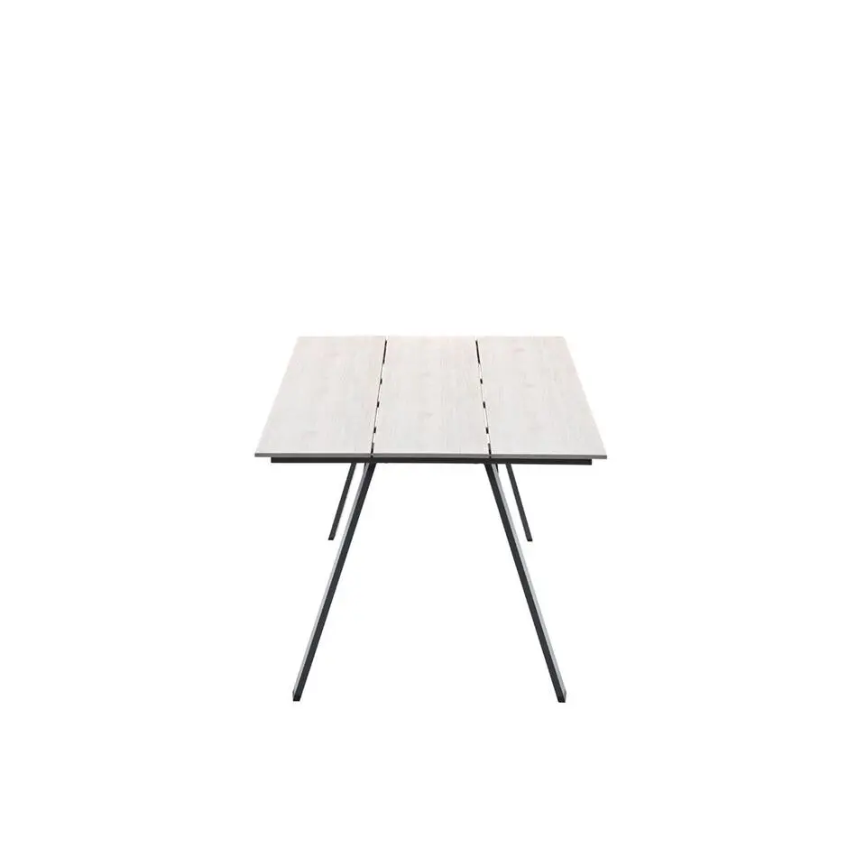 Nevada dining tafel - 240x100 cm - carbon black-light teak Vironwood