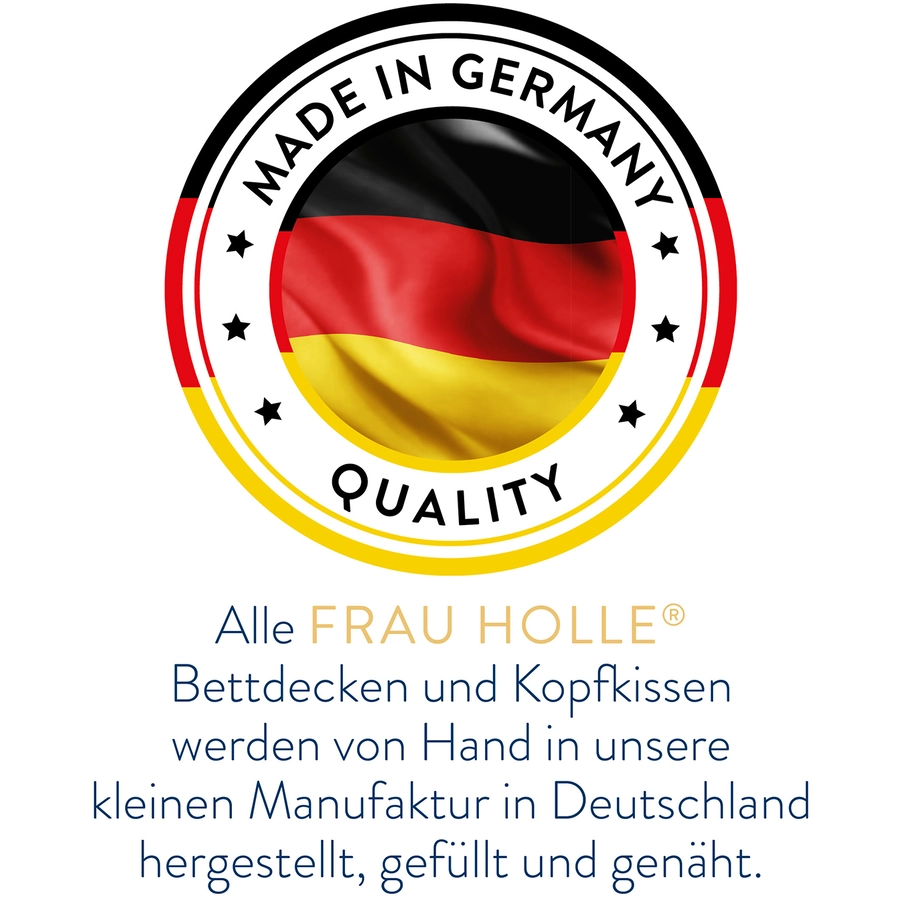 Frau Holle Kinder Bettdecke - 100% Baumwolle (BIO) Naturweiß