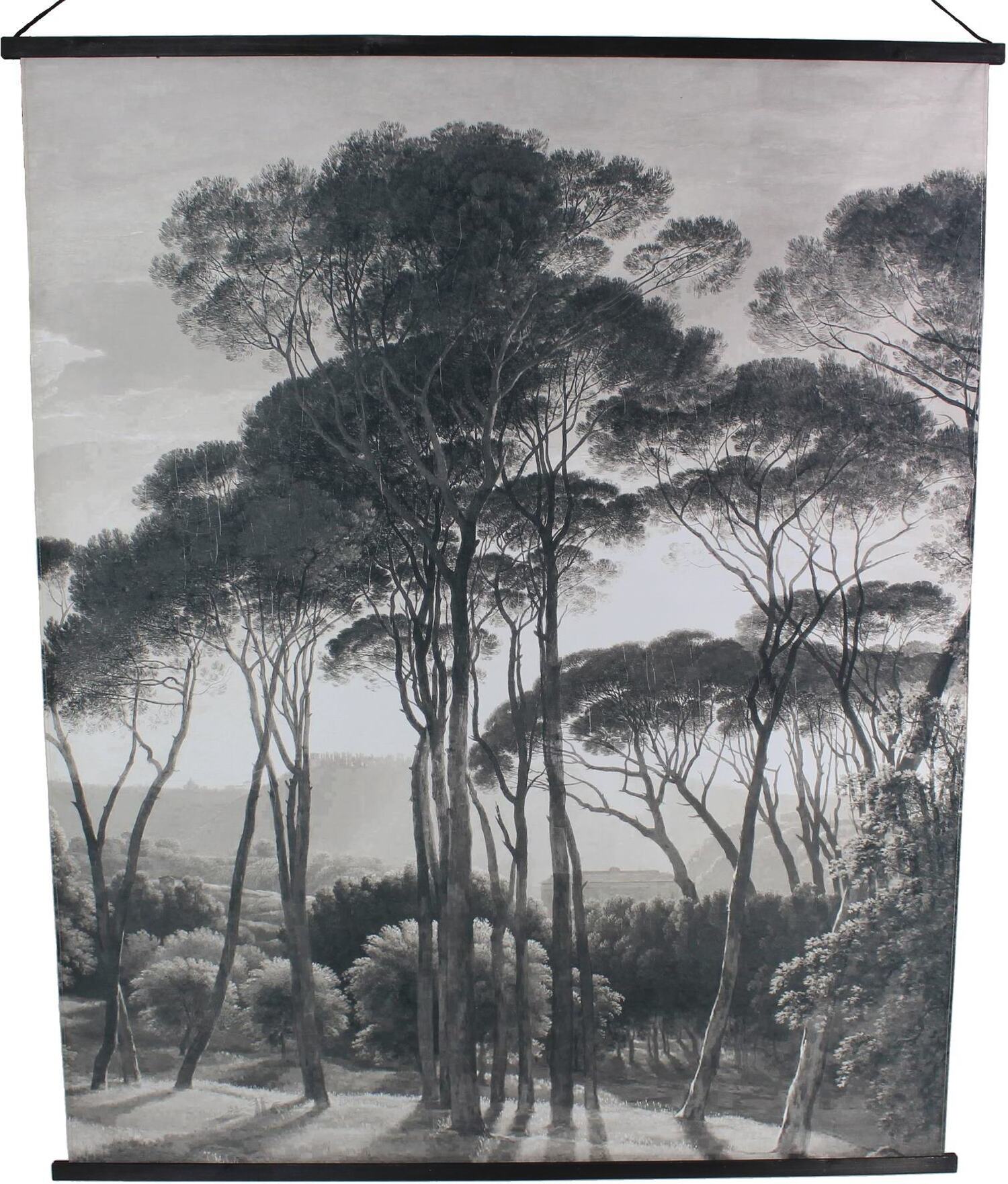 HD Collection wandkleed Velvet zwart / wit 140 x 170 cm