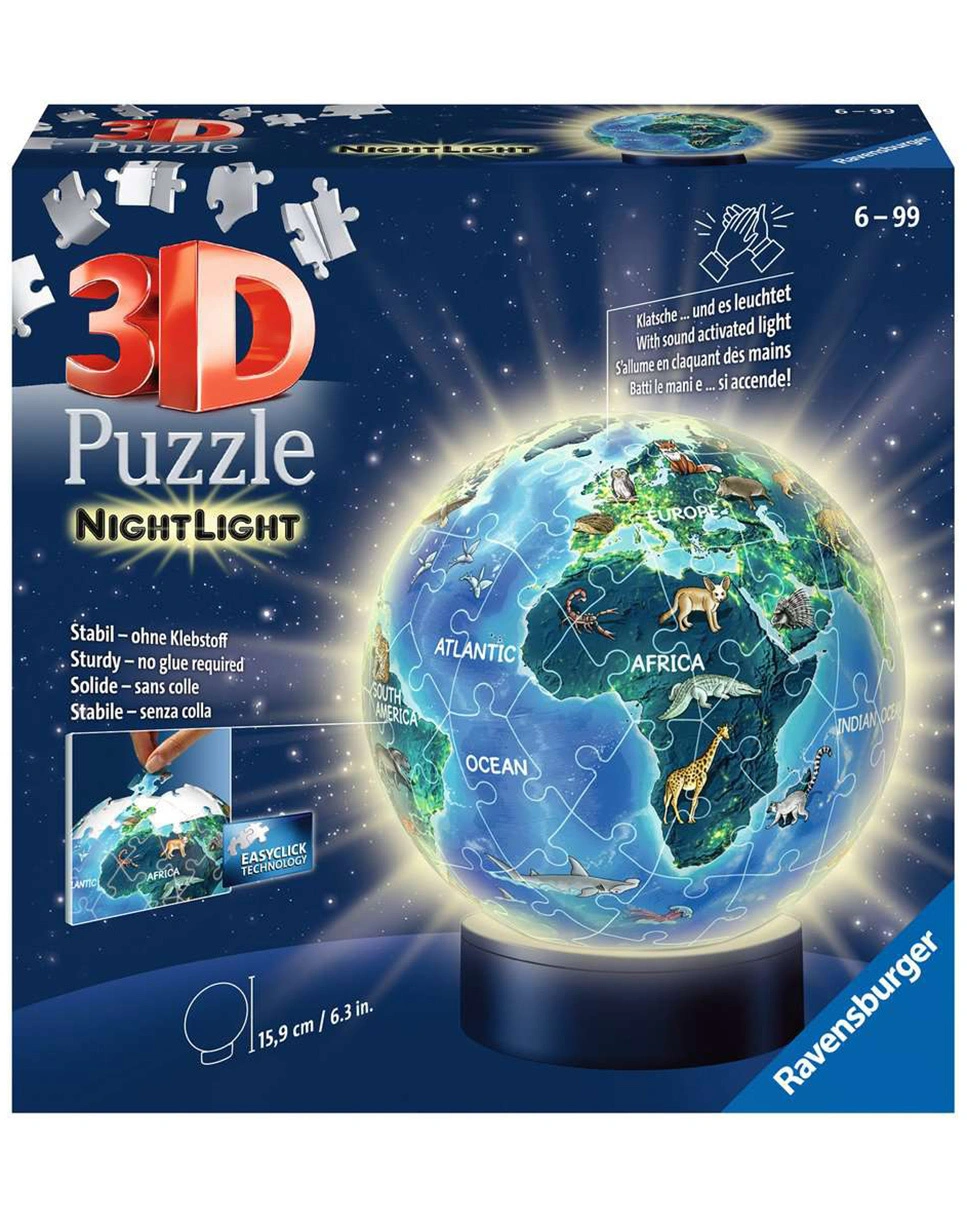 LED-Nachtlicht 3D-PUZZLE – ERDE BEI NACHT 72-teilig