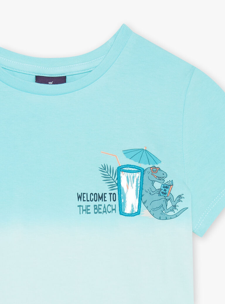 T-shirt bleu Tie and Die