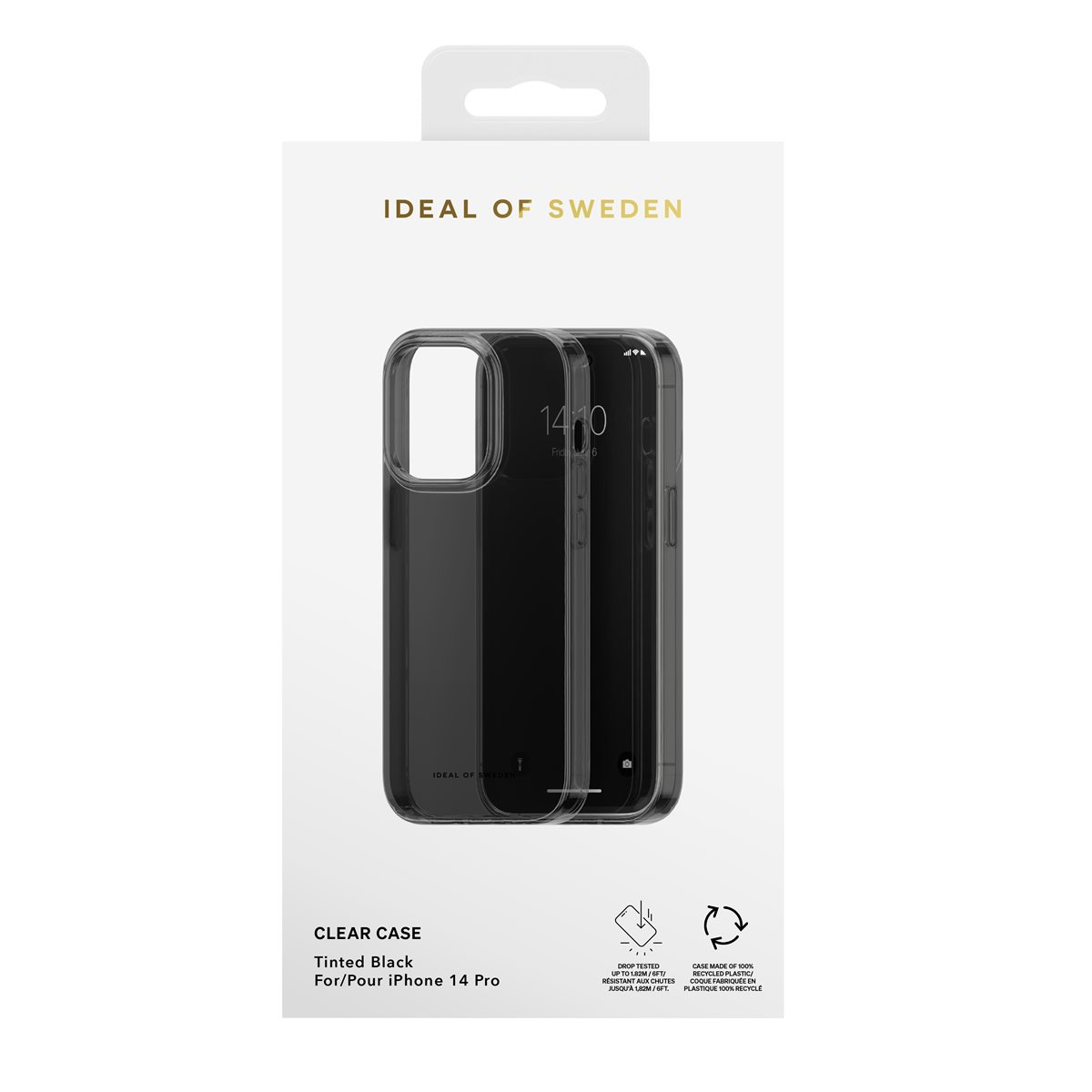 iPhone 14 Pro Hardcase Hülle Clear Case Recycled (IDCLCSS23-I2261P-470) - Tinted Black