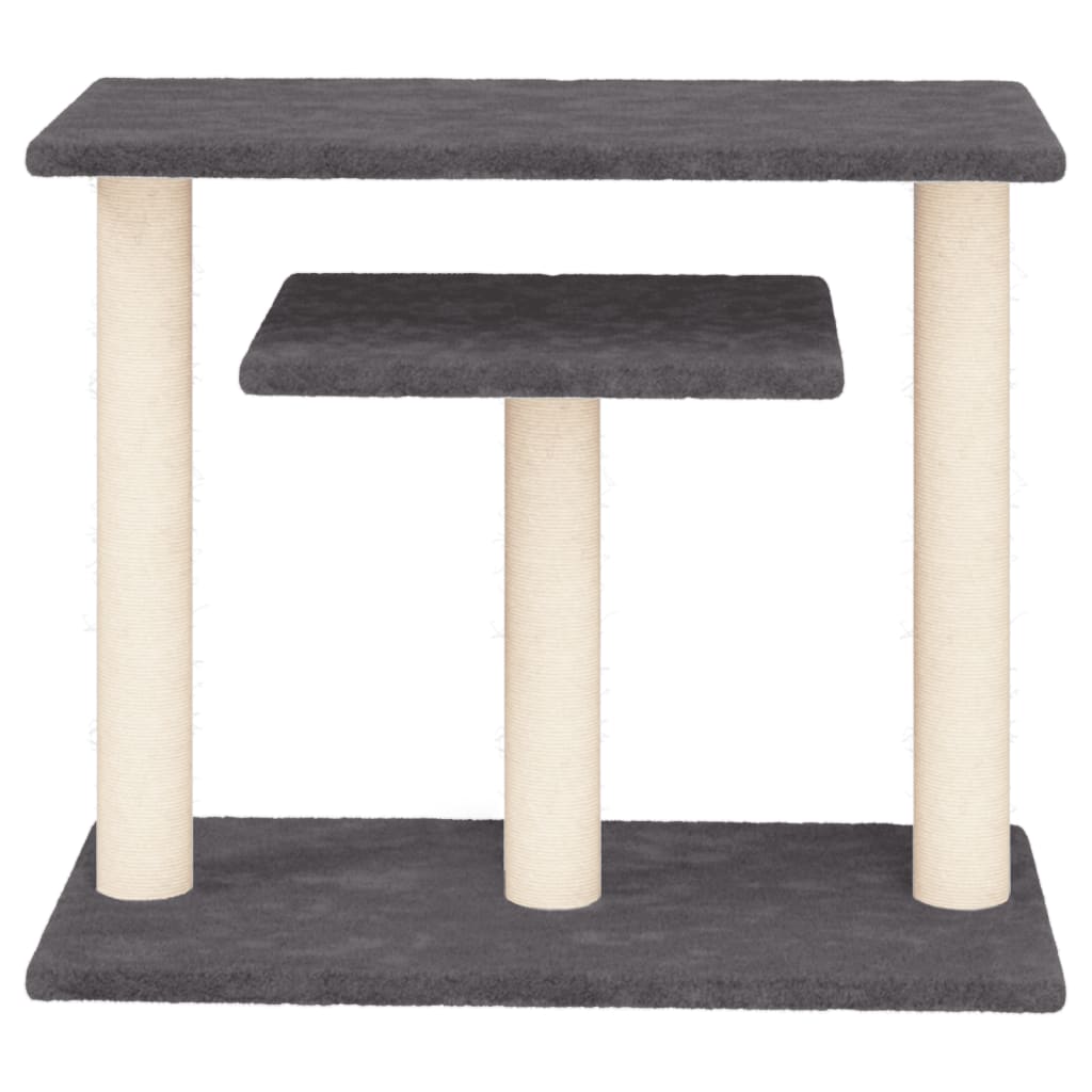Arranhador para Gatos vidaXL com Plataformas Cinza Escuro 62,5cm