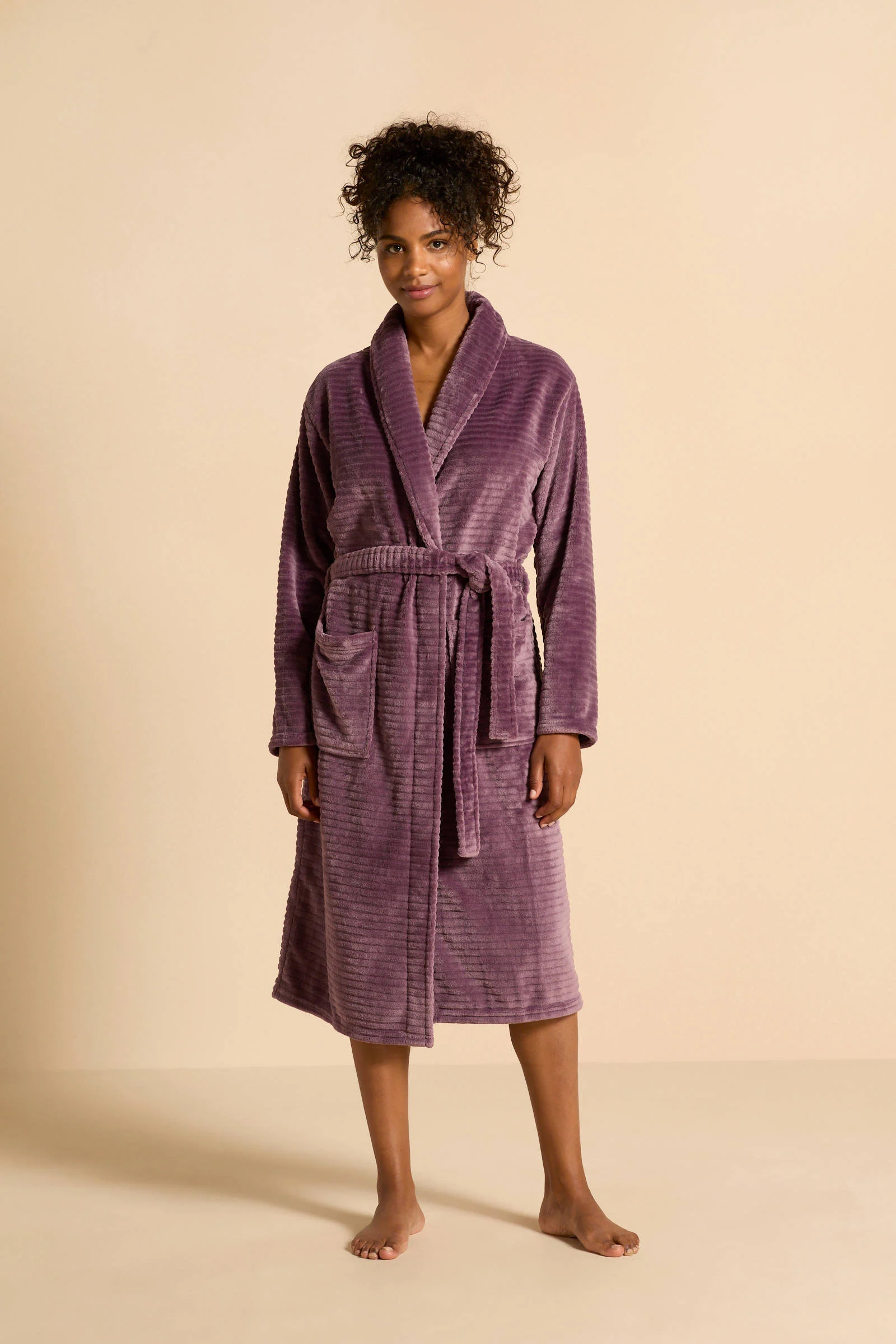 ten Cate fleece badjas paars
