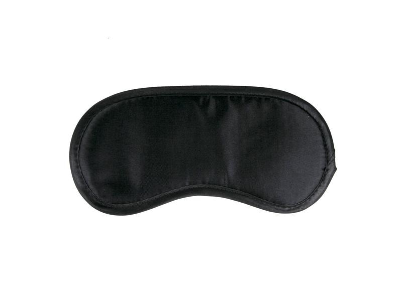 Easytoys Fetish Collection Augenmaske aus Satin Schwarz Hochwertige Maske für erotische Spiele