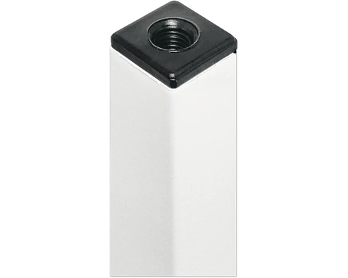 Tarrox tafelpoot, vierkant, 25 x 25 x 100 mm, wit