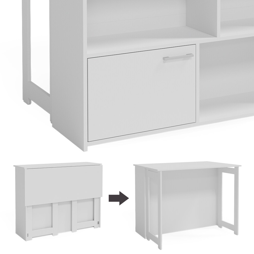 Vicco Bartisch Dominic Weiß 116 x 37 cm Esszimmer Küche offene Fächer Tür