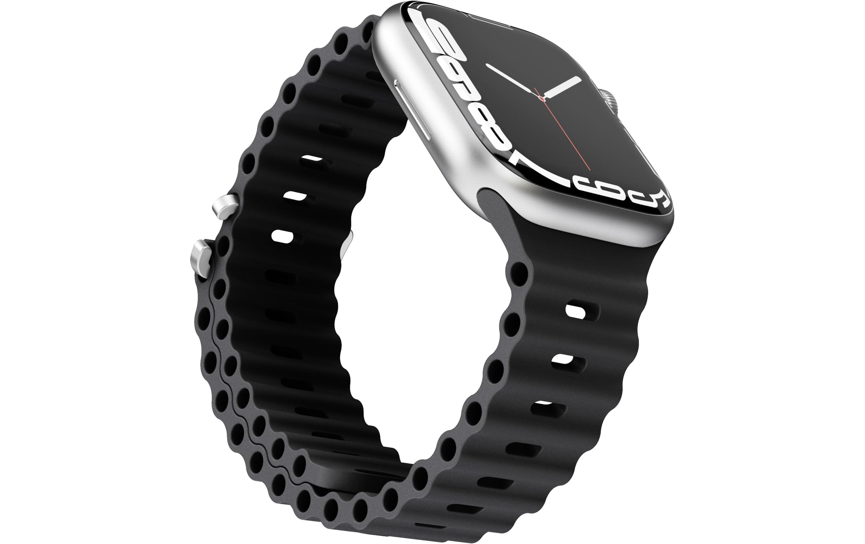 Wave Band Apple Watch 42/44/45/49 mm BlackArmband für Apple Watch 42/44/45/49 mm