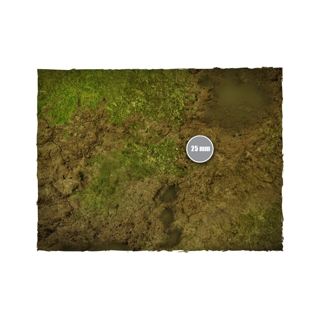 Terrain Mat Cloth - Muddy Field - 90x90