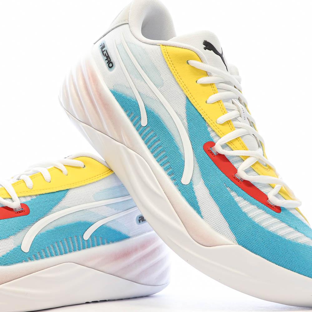 Puma Chaussures de basket Bleu/Jaune Homme Puma All-pro Nitro