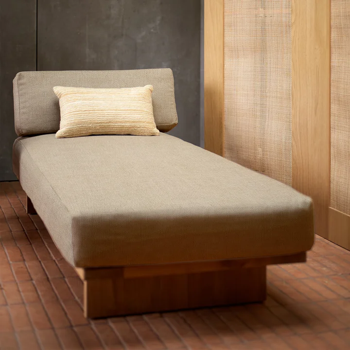 HKliving - Teak Outdoor Daybed, botanical