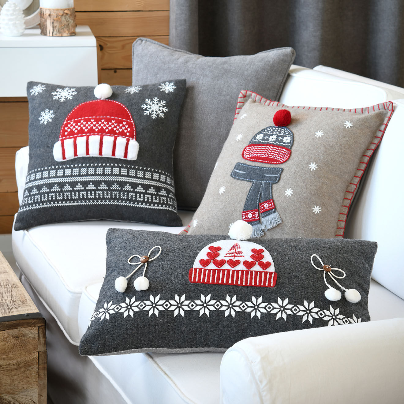 Stof Coussin Grammont souris - 45x45 cm