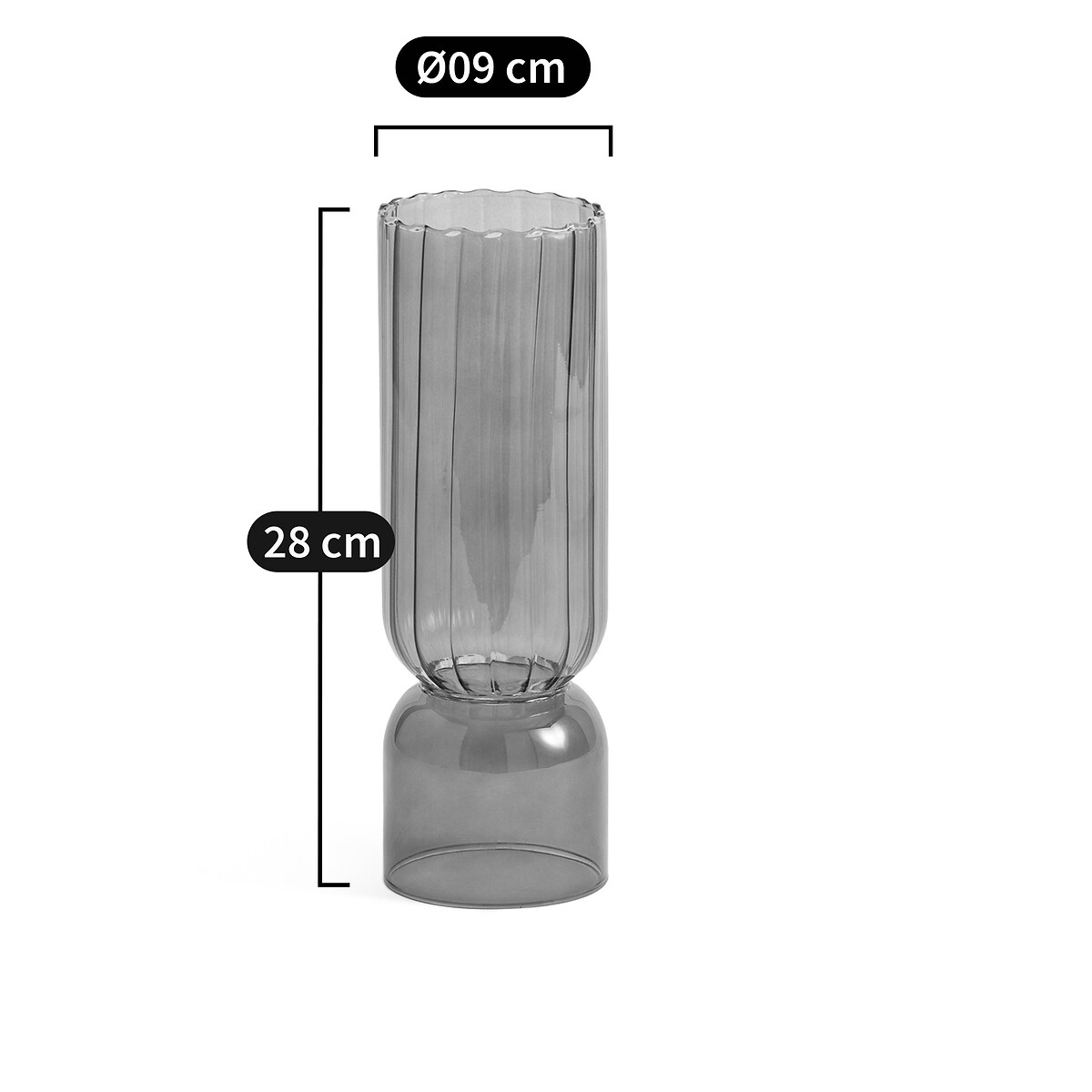 LA REDOUTE INTERIEURS<br>Vaso em vitral Alt.28 cm, Tuvia