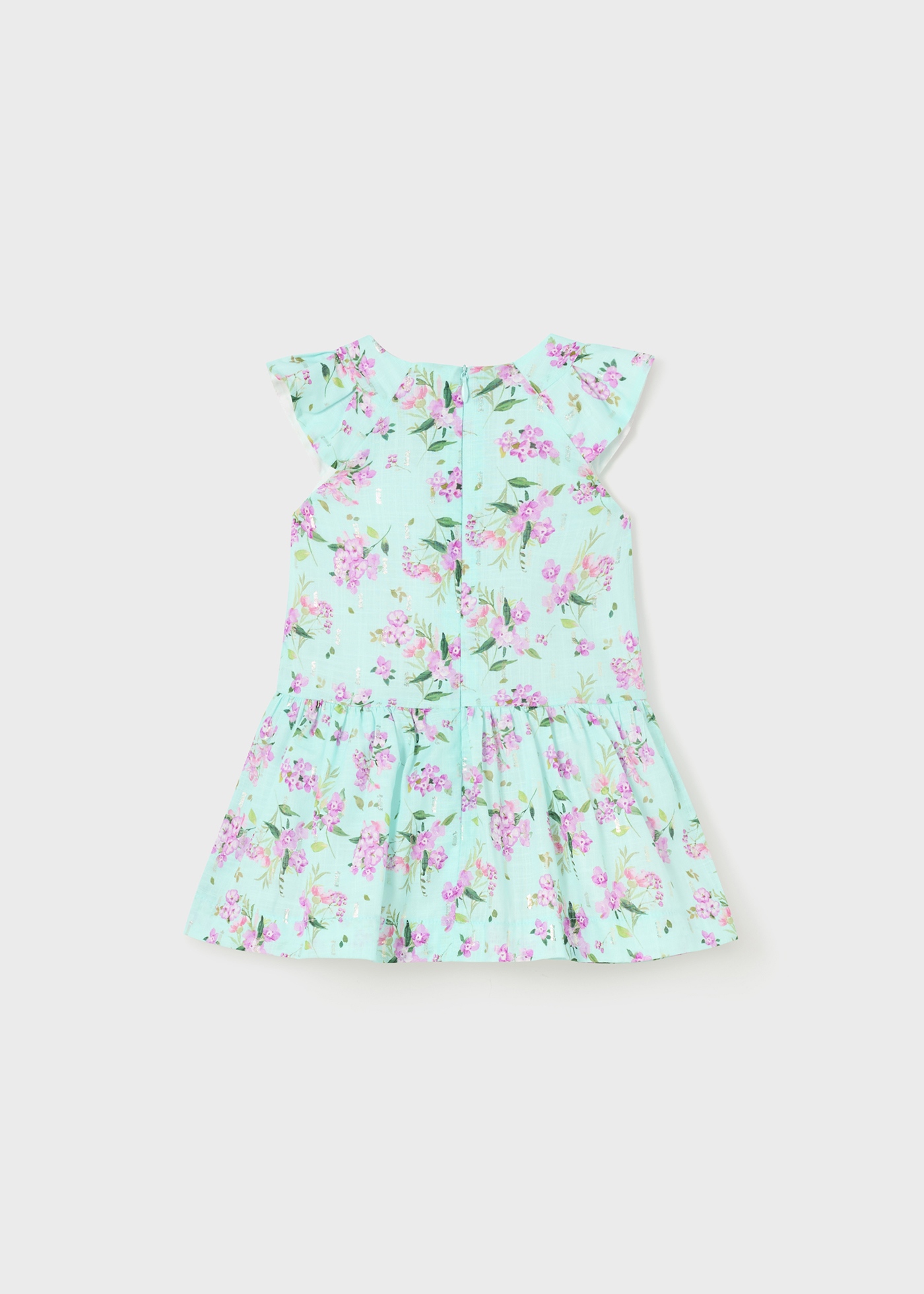 Vestido estampado com laço de algodão para bebê