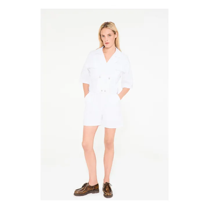 Margaux Lonnberg Combishort Jay Denim | Blanc