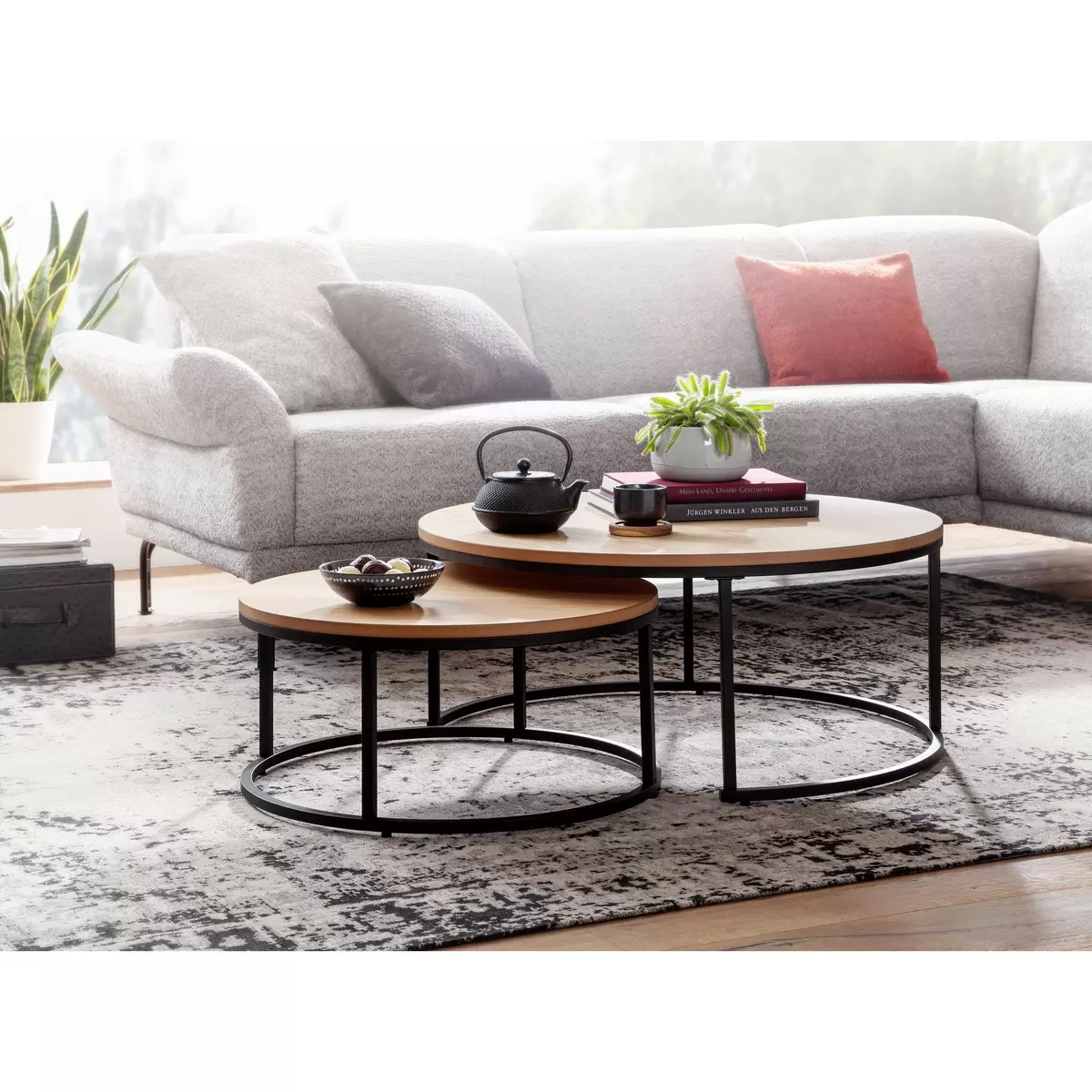 Couchtisch 2er Set Paros Eiche