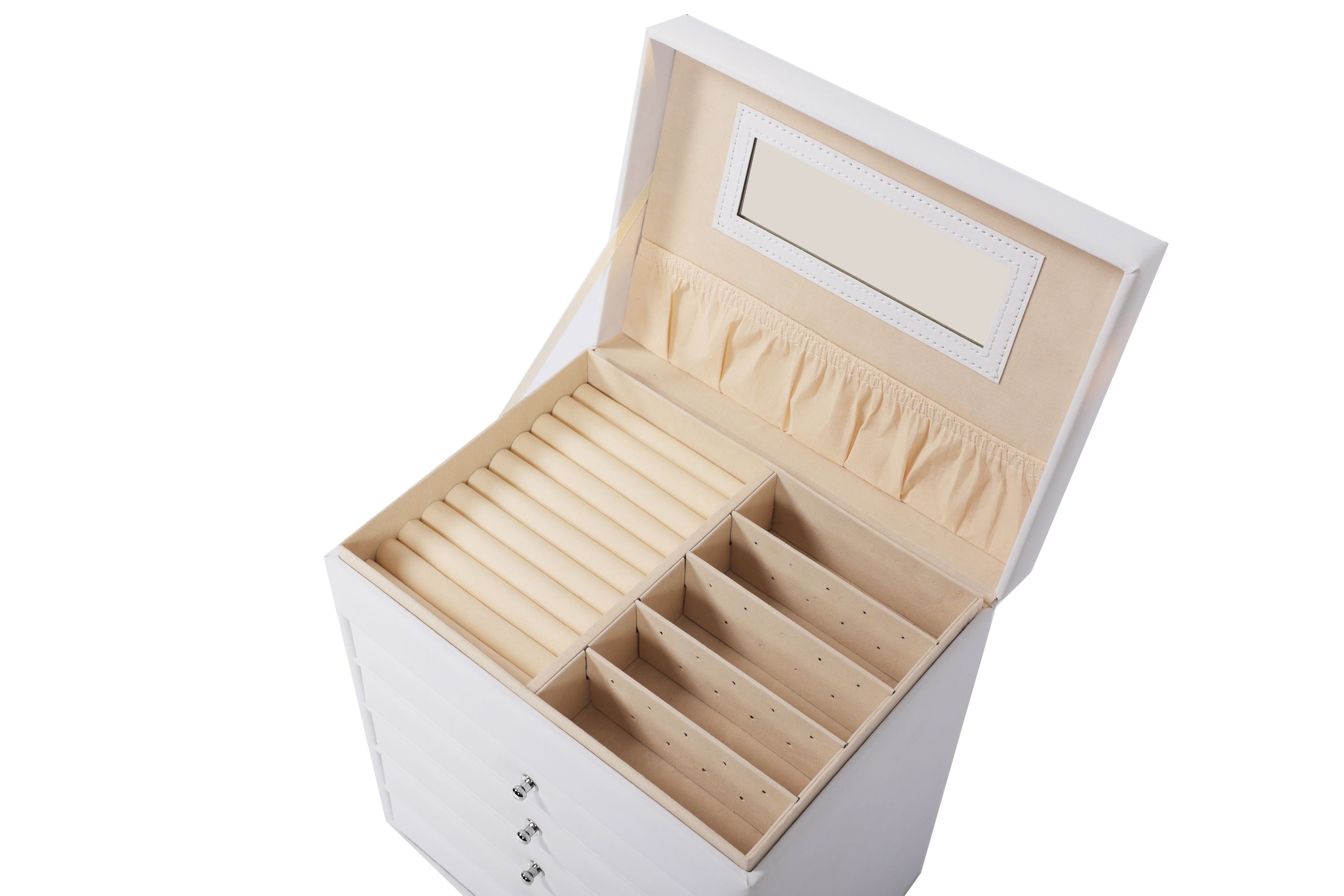Schmuckkästchen 5 Schubladen weiss
