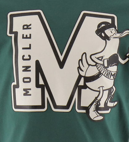 Moncler T-shirt -  Grøn/Hvid m. Print