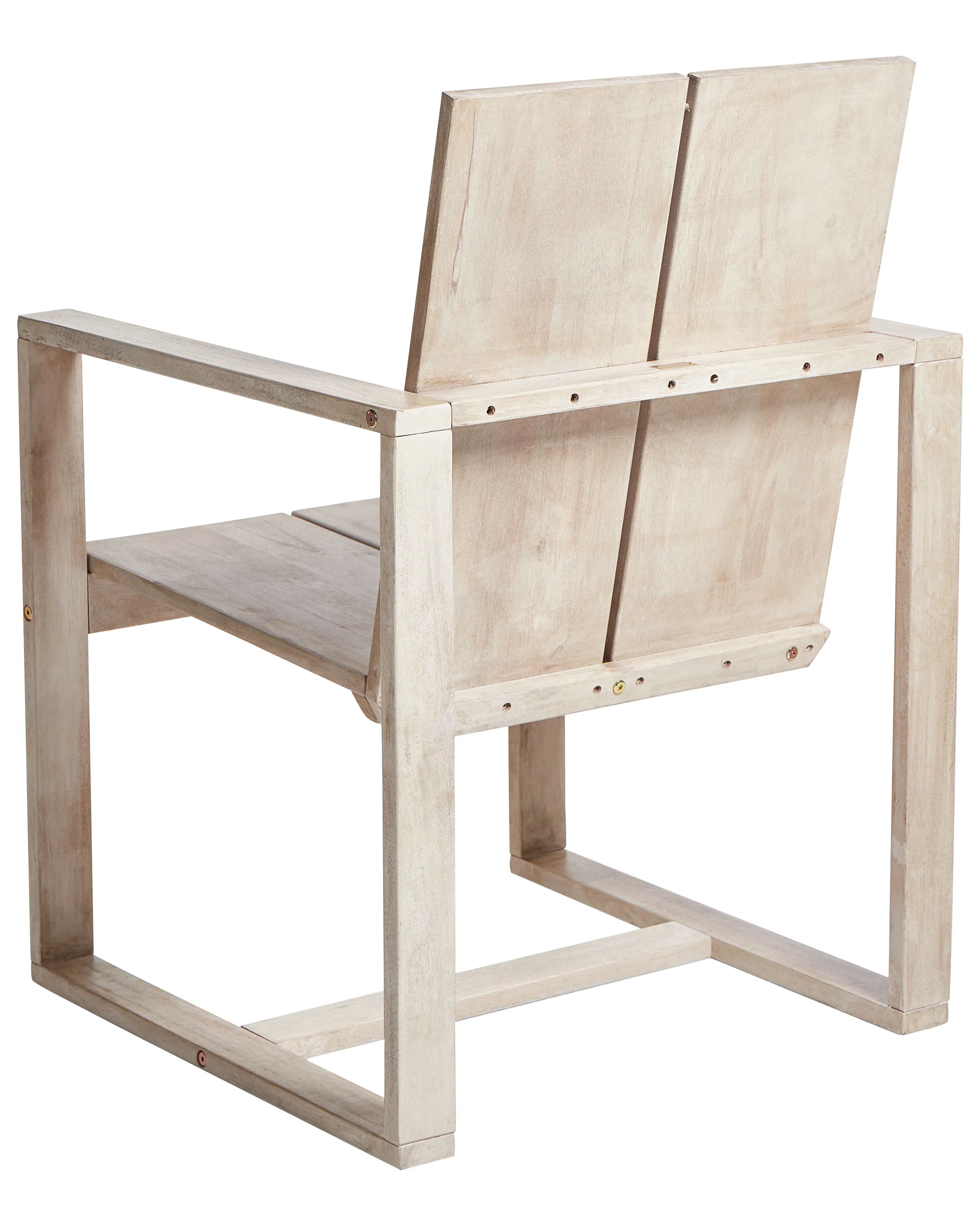 Set van 2 stoelen met zitkussen AZZANELLO Acaciahout Gebroken wit