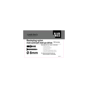 KARWEI Basisplug 8x40mm   uni 5x50mm 150ST