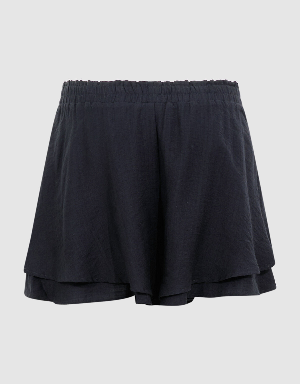 Ruffled Short Zwart