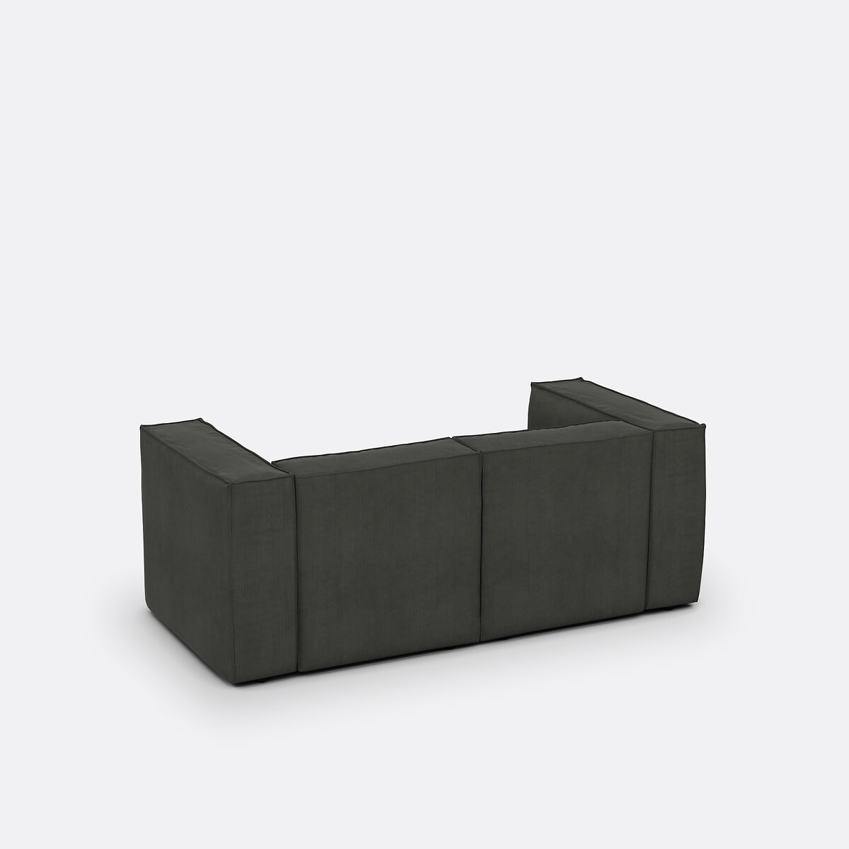 LA REDOUTE INTERIEURS<br>Sofá modular, 2 lugares, veludo cotelê, Seven