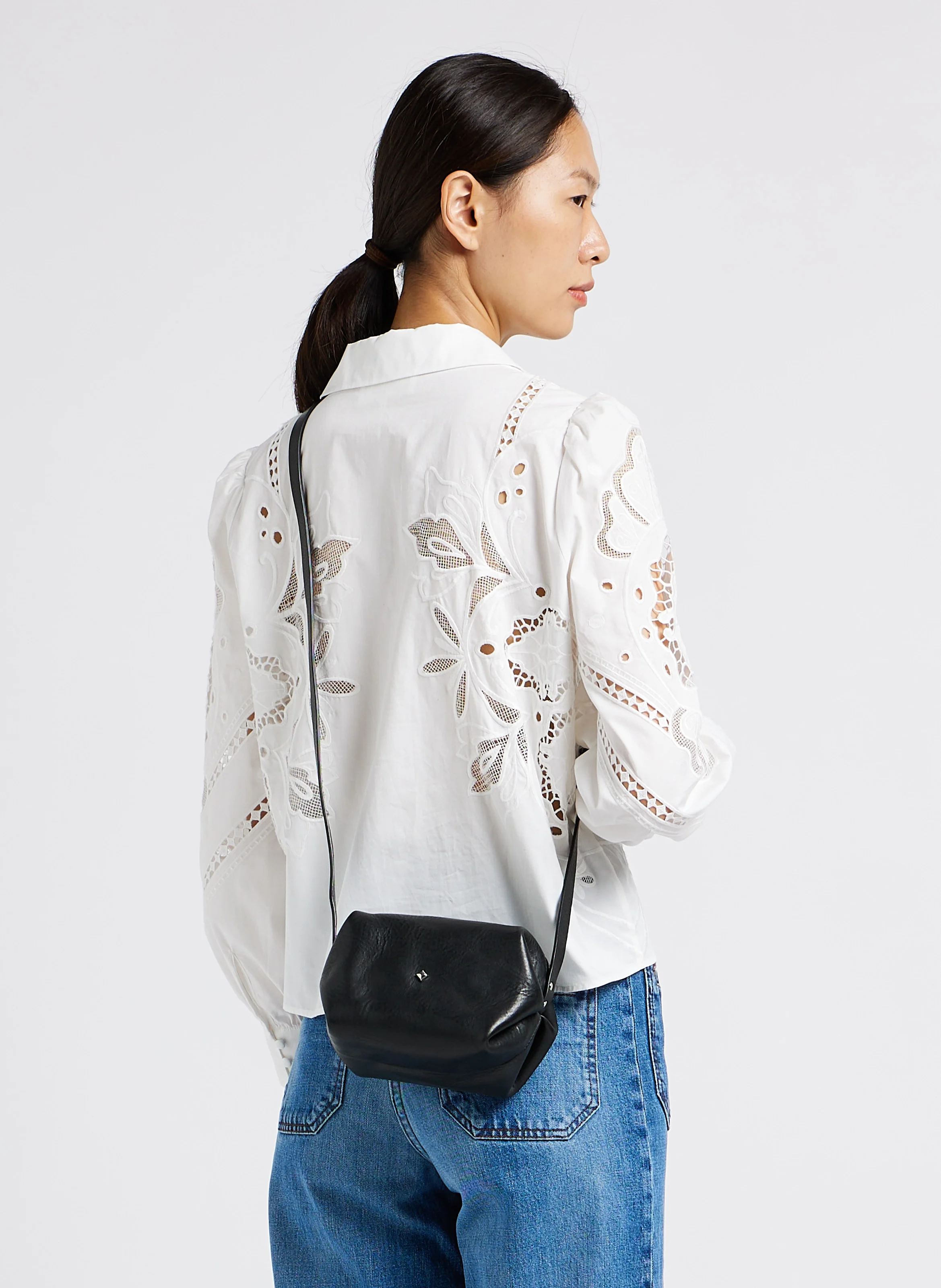 LE MINI SOHNA CUIR - Sac à main en cuir| Noir