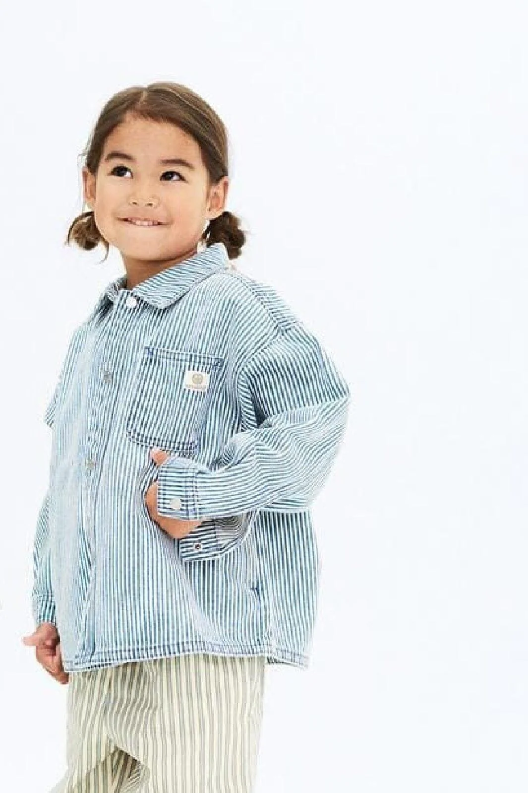 Wheat Denim Jacket Vive et vive 9452 ink stripe