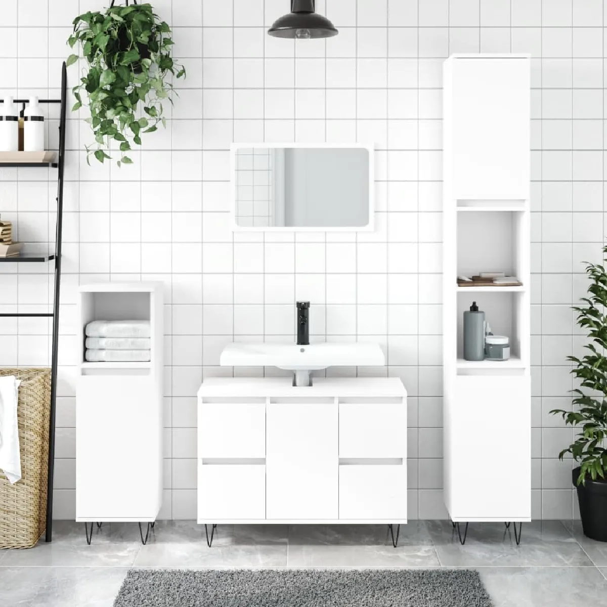 vidaXL Blanc 80x33x60 cm