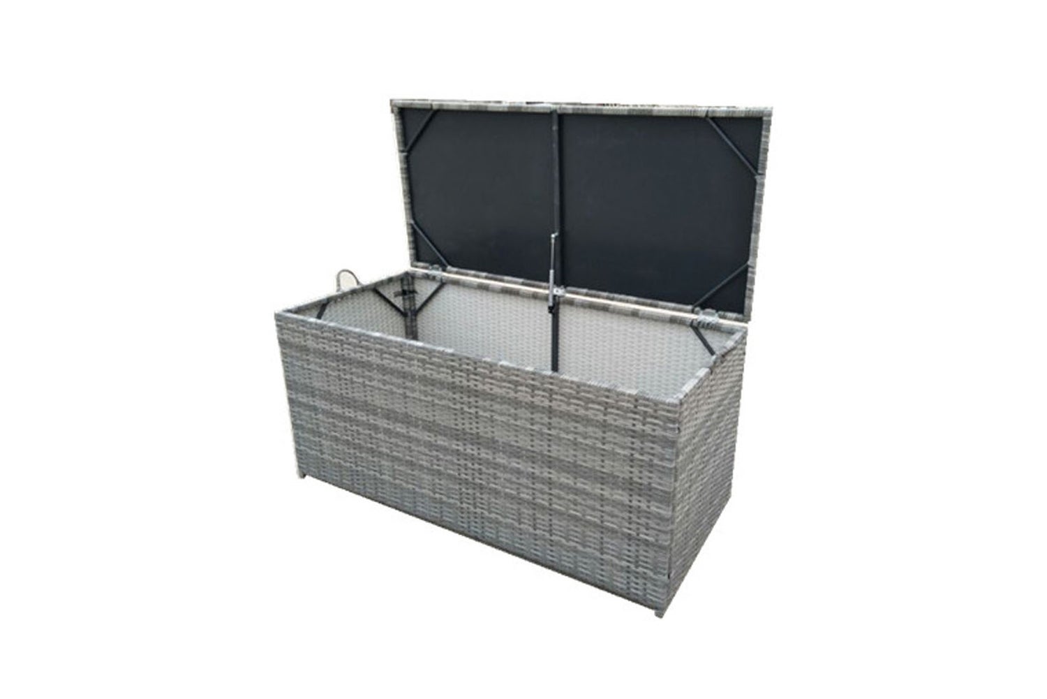 Kussenbox Londen grijs. 130X60X61cm