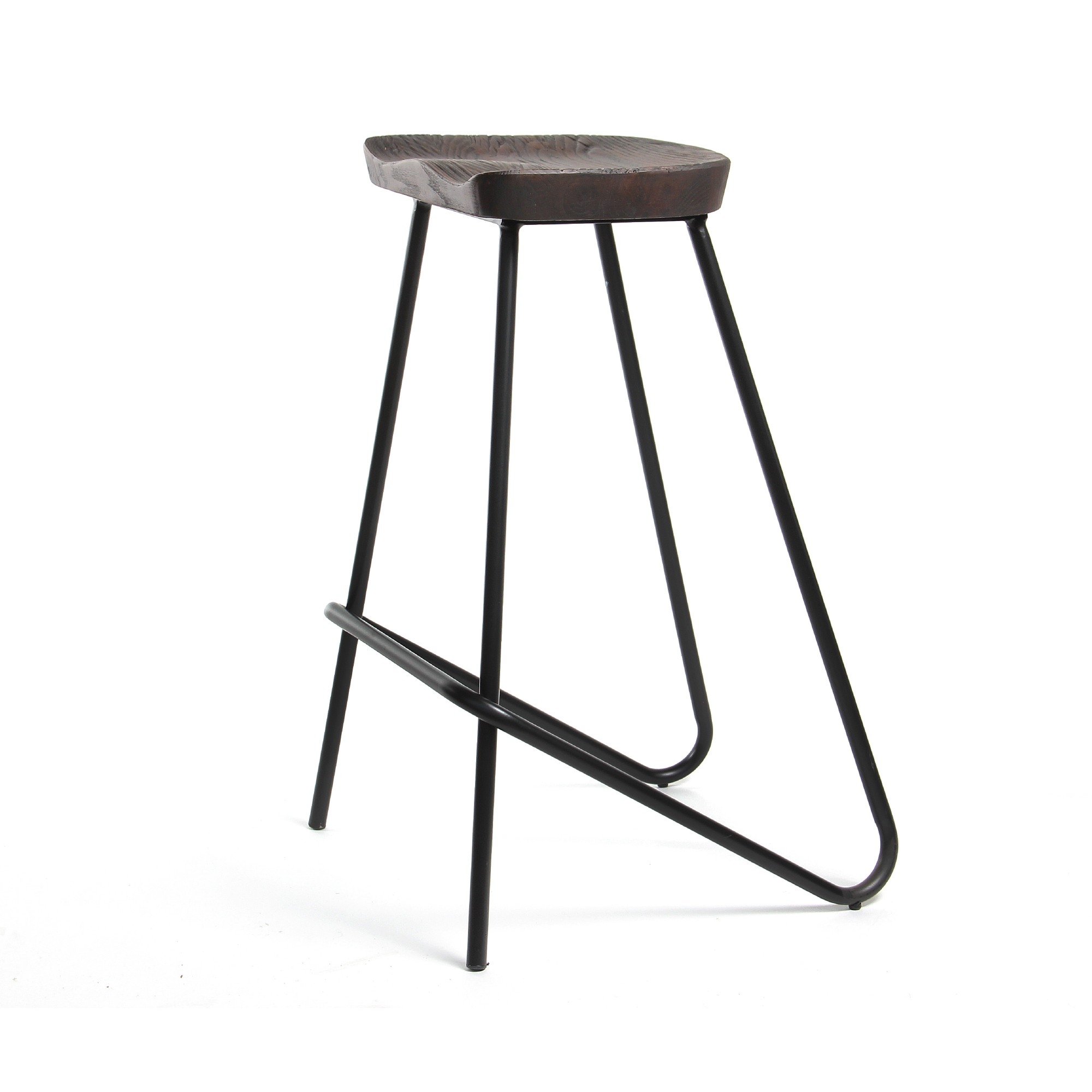 Barhocker 'Denim', braun, T 30 cm, B 40 cm, H 73,5 cm von fischer's lagerhaus