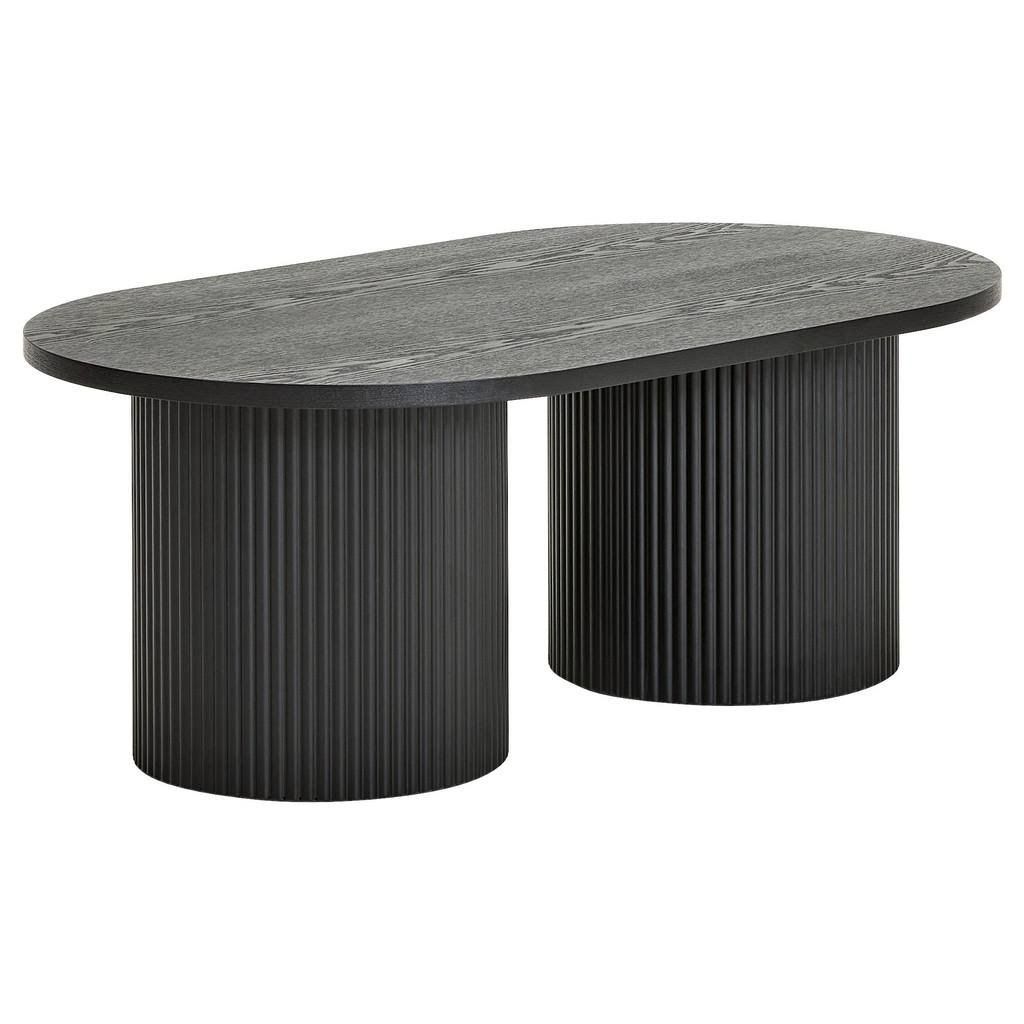 Livetastic Couchtisch Schwarz Holz Holzwerkstoff Eiche Pappel