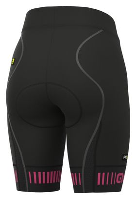 Cuissard Femme Sans Bretelle Alé Strada Noir/Rose Fluo