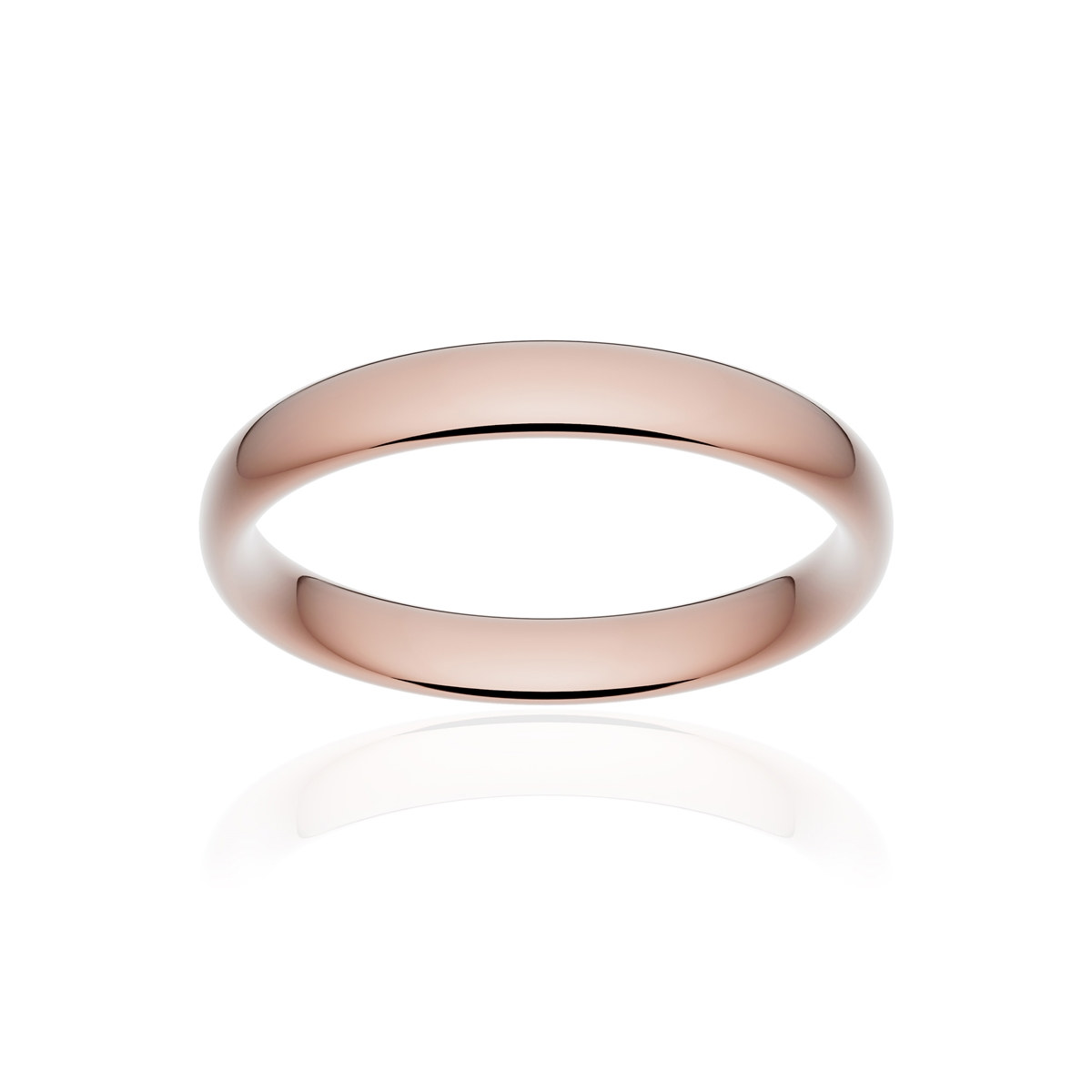 Alliance or 375 rose poli ruban confort 3,5mm