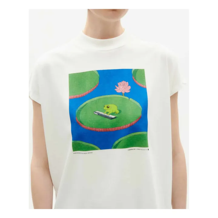 Thinking Mu T-shirt Volta Frog Coton Bio | Blanc