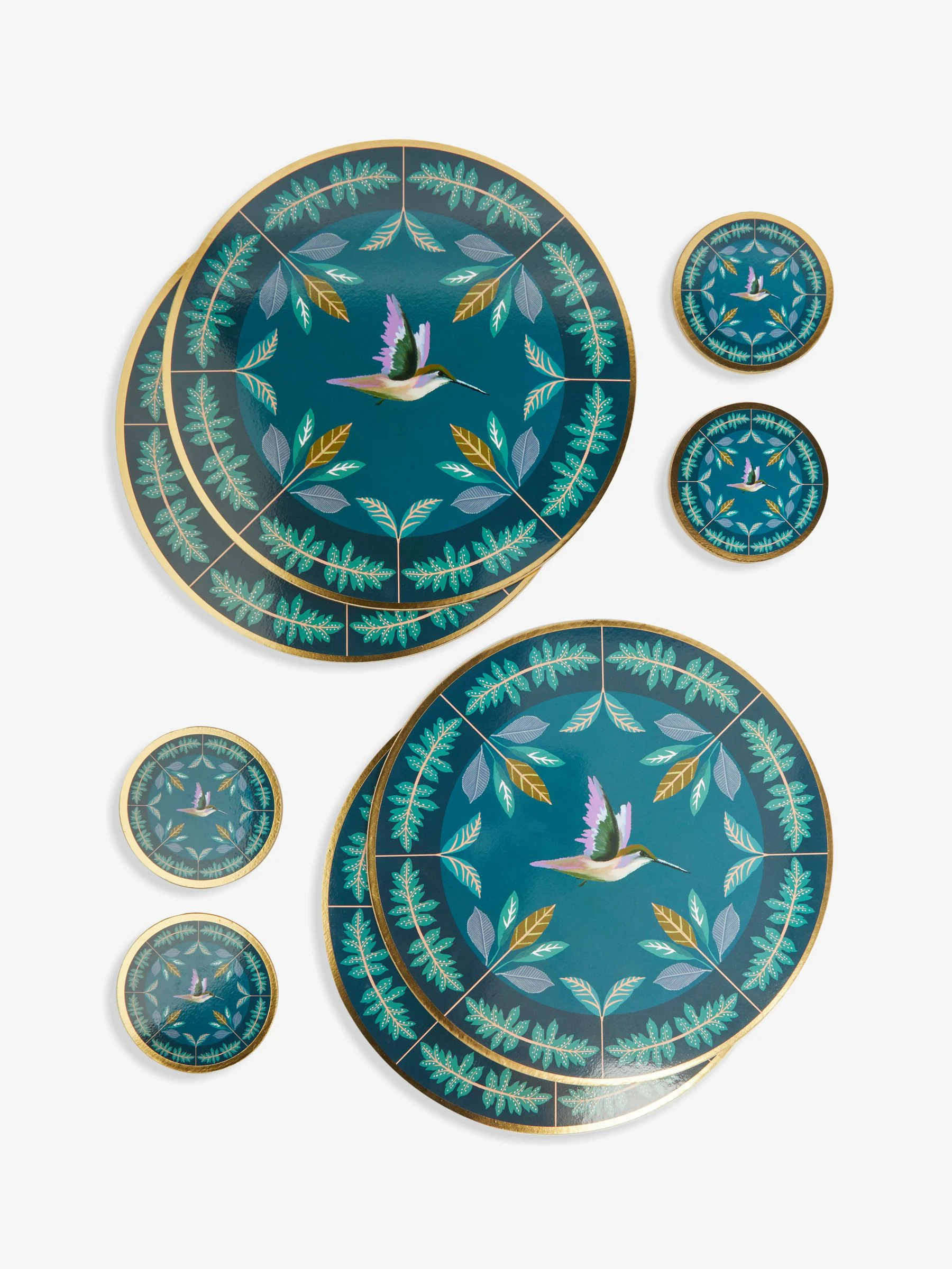Set of 4 Hummingbird Placemats and Coasters