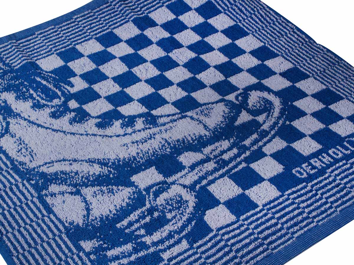 DoubleDry Schaats 50 x 50 cm set van 6 keukendoeken - blauw