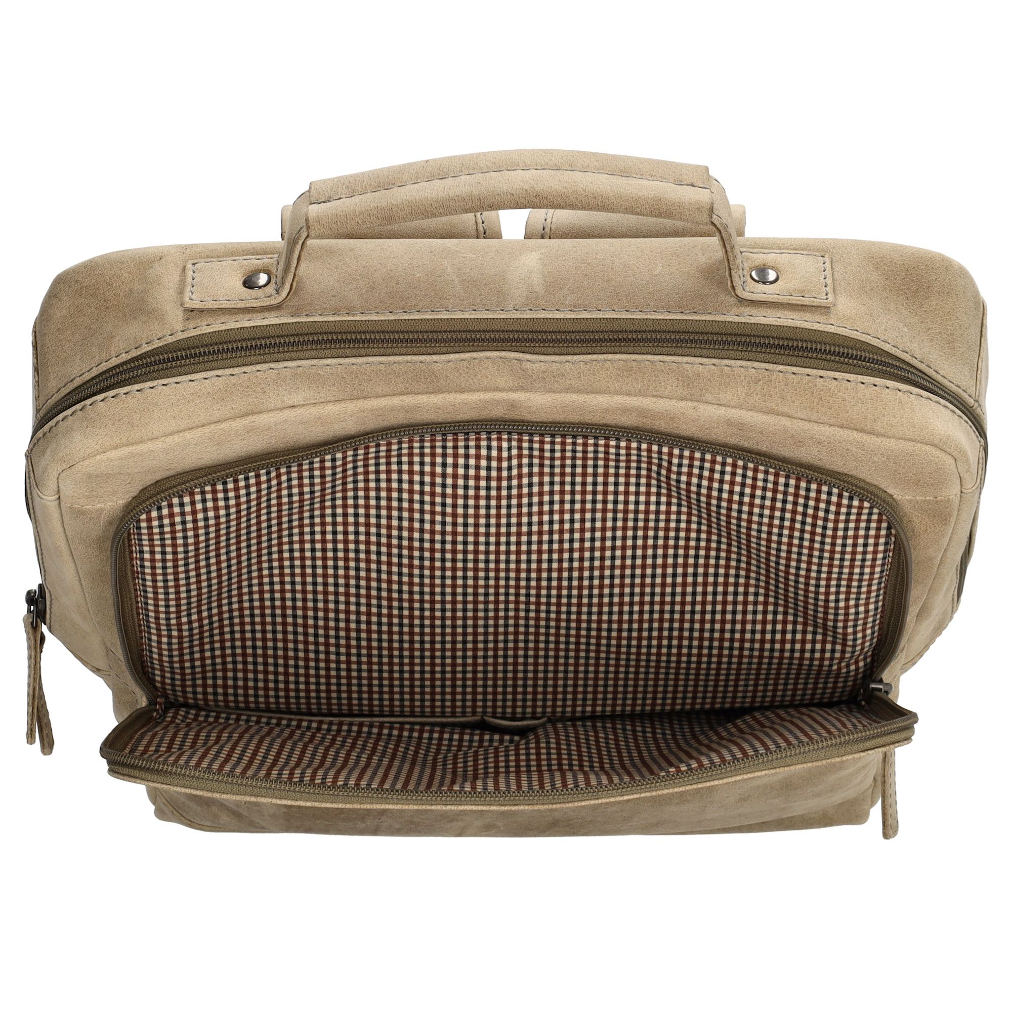 Hide & Stitches Idaho Rugzak Vierkant 15,6 inch Donkerzand