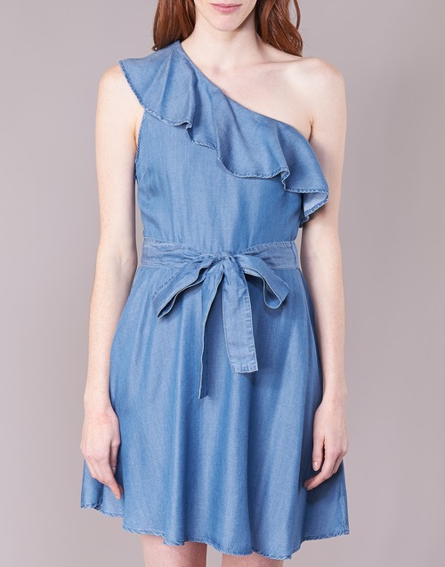 MICHAEL Michael Kors - ONE SHLDR RUFFLE DRS Denim