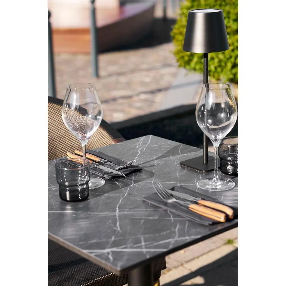 Hioshop Vivi cafetafel marmerdecor grijs